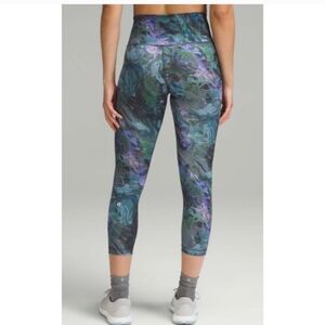 lululemon Wunder Train High Rise Tight Molten Flash Green Leggings